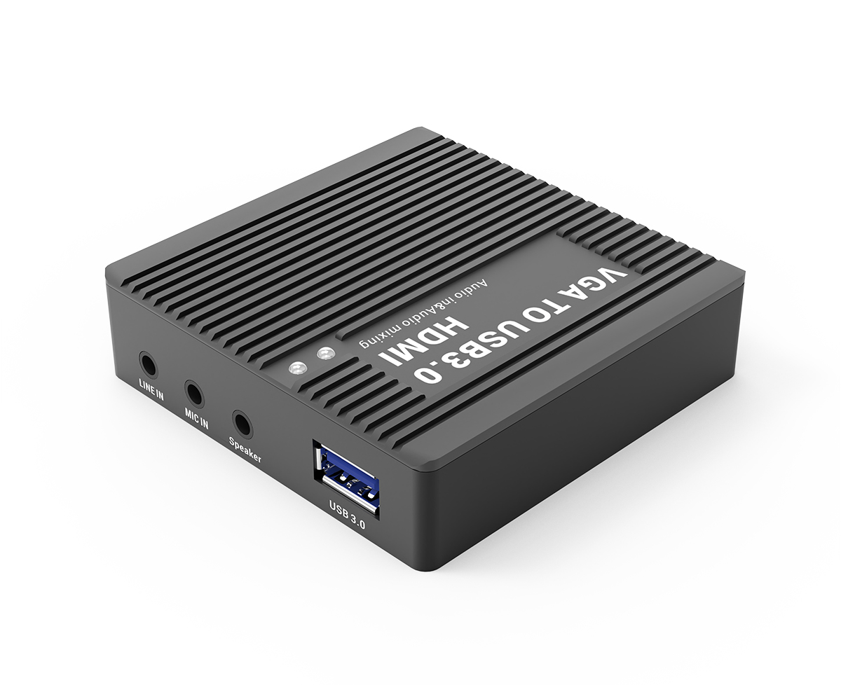 VGA Capture Card+Audio IN+USB3.0+HDMI Out+Audio Mixing