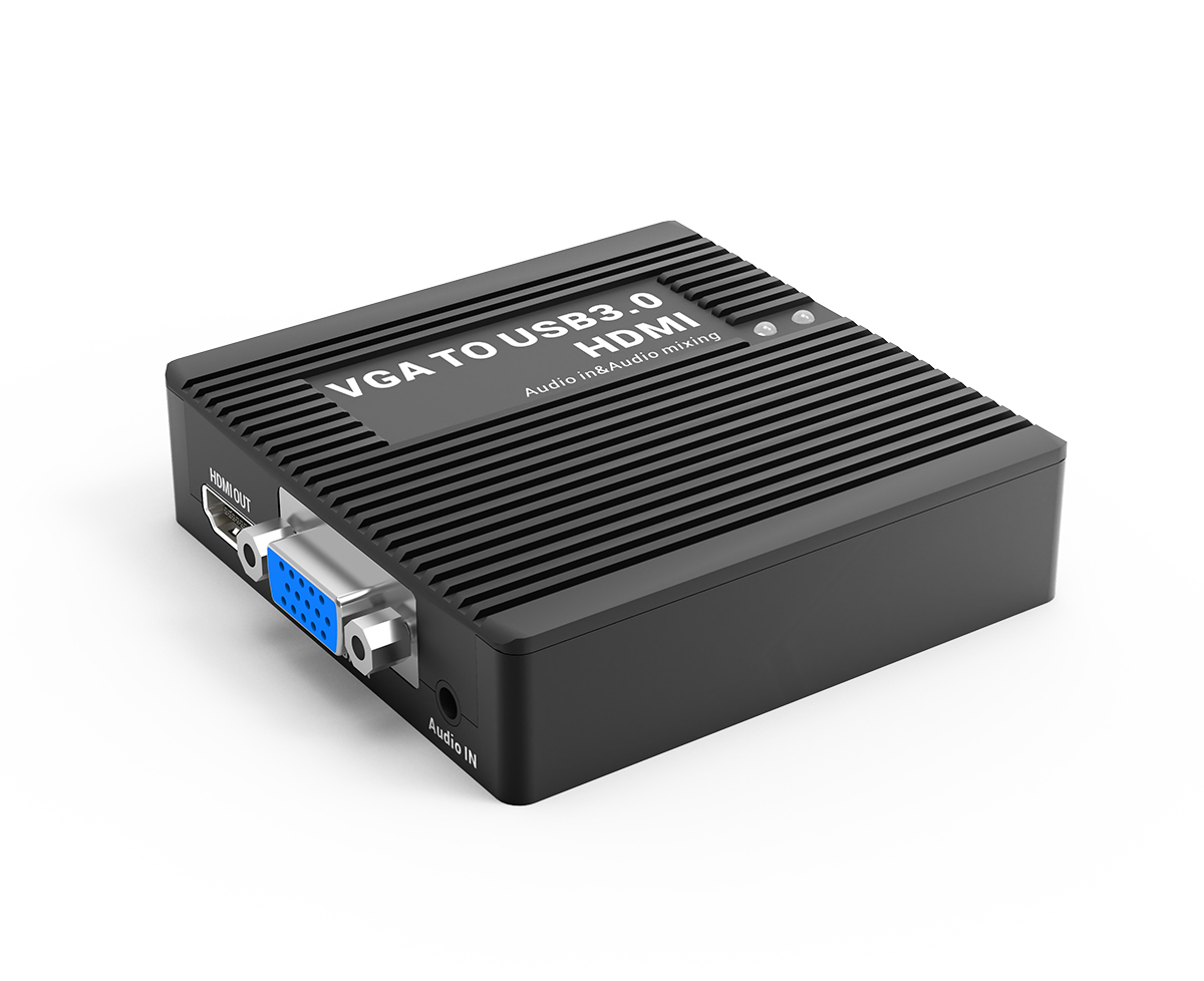 VGA Capture Card+Audio IN+USB3.0+HDMI Out+Audio Mixing